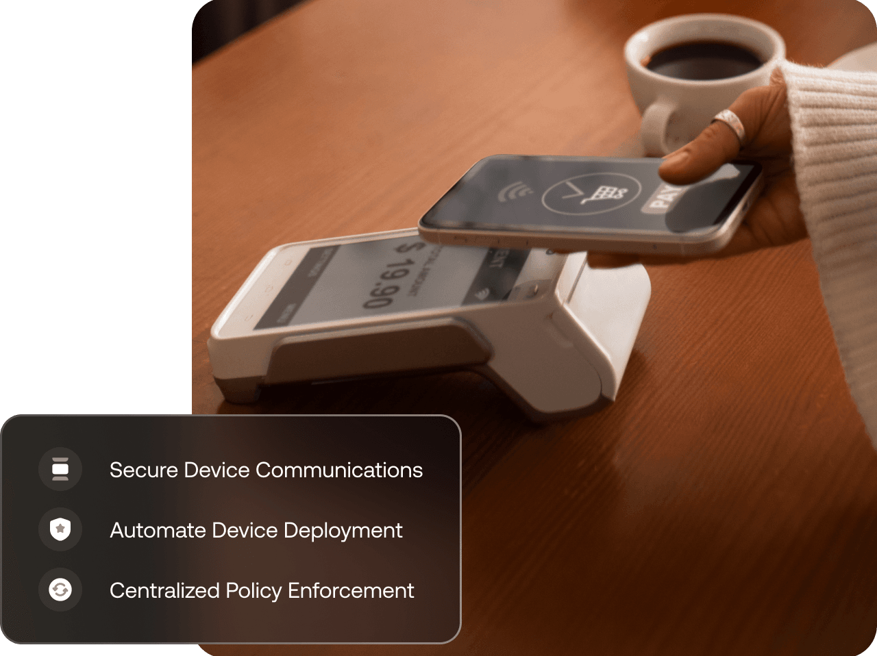 A payment being done on a managed POS