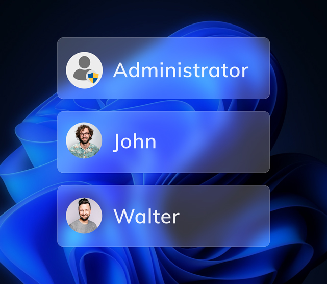 Windows local user management